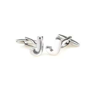  Silver Letter J Initial Cufflinks Cuff Links Everything 