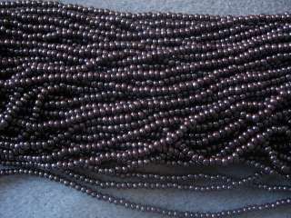 11/0 HANK JET BLACK LUSTER OPAQUE SEED BEADS  