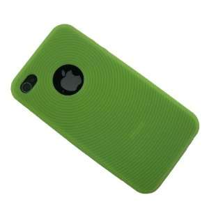  IPHONE 4, 4G SILICONE TEXTURED SKIN COVER CASE GREEN: Cell 