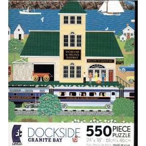    Dockside Granite Bay 550 Piece Puzzle By Mark Frost: Toys & Games
