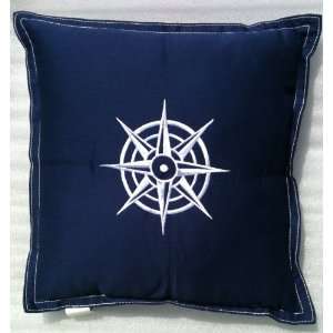  Nautical BOAT YACHT Embroidered MARINERS COMPASS Throw 