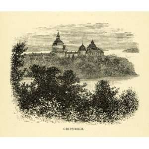   Gustav I Sweden Mariefred Fort   Original Engraving