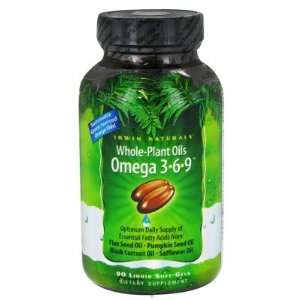 Irwin Naturals  Whole Plant Oils, Omega 3 6 9, 90 softgels