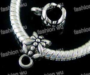 Lot 100 Pcs Lotus Flower Charm Beads Fit Bracelet 1  