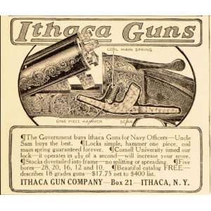 1913 Vintage Ad Ithaca Guns Hammer Coil Main Spring   Original Print 