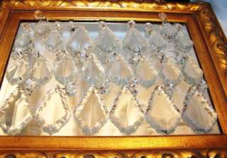 Antique Victorian LOT Cut Crystal Jewel Prisms Chandelier Lamp Parts 