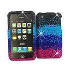 Blue Black Pink Diamond Phone Case For Apple iPhone 3G 3GS Hard Cover 