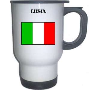  Italy (Italia)   LUSIA White Stainless Steel Mug 