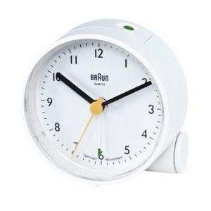  round quartz alarm clock white BN C001 WH by braun