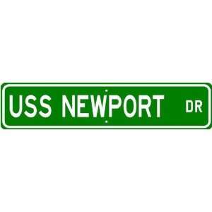  USS NEWPORT LST 1179 Street Sign   Navy