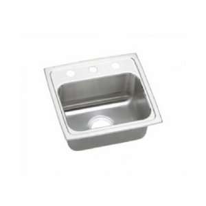  Elkay top mount single kitchen bowl LRAD1716651 1 Holes 