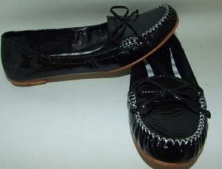 Coach Junie Black Patent Moccasins Shoes Womens 10 M  