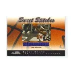 Showcase Sweet Stitch Game Used #4 Elton Brand   Los Angeles Clippers 