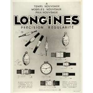  1933 Ad Longines Precision Wrist Watches Jewelry Accessory 