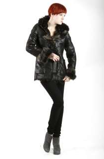   length hooded fur leather jacket style lb 101lf original price $ 600
