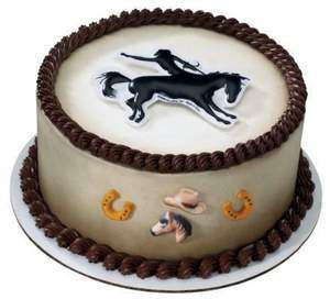 Cowboy Birthday Cakes on Cowboy Rodeo Silhouette Cake Cupcake Pop Top Decoration Topper Layon