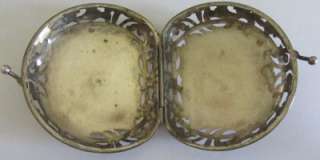 Antique 800 Silver Lattice Coin or Change Purse  