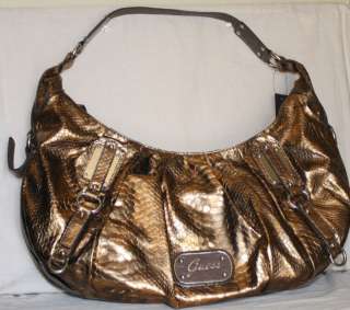 GUESS EYE CATCHING BRONZE HANDBAG LARGE NEW WITH TAGS  