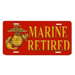  US Marine Corps Retired USMC Auto Vanity Front License 