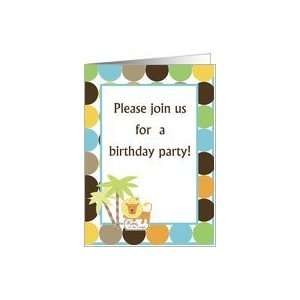  King of the Jungle Birthday Party Invitation Card: Toys 