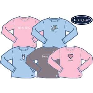 LIFE IS GOOD WRAP SNOWFLAKE L/S TEE   GIRLS:  Sports 