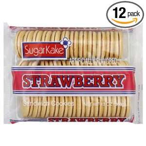 Sugar Kake Cookies Strawberry Creams, 13 Ounce (Pack of 12)  