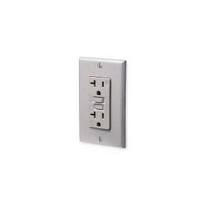  LEVITON 7899 GY GFCI Receptacle,20 Amps AC,5 20R,Gray 