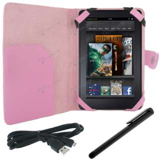   Cover + USB Charge Cable Cord + Stylus for  Kindle Fire  