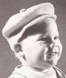 Vintage Baby Boy Visor Cap Hat Knitting PATTERN  