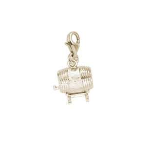  Rembrandt Charms Keg Charm with Lobster Clasp, Gold Plated 