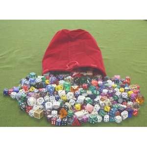  8x8x5 Large Red Dice Bag Toys & Games