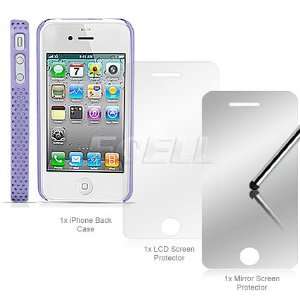  Ecell   PURPLE PERFORATED MESH CASE LCD PROTECTOR FOR 