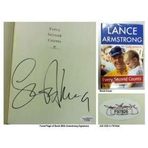 Lance Armstrong Signed Every Second Counts Full Book JSACOA Tour de 