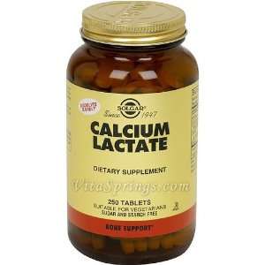  Calcium Lactate, 250 Tablets, Solgar Health & Personal 