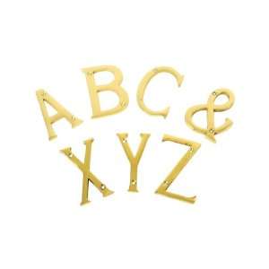   Cast Brass House Letters With Lacquered Finish