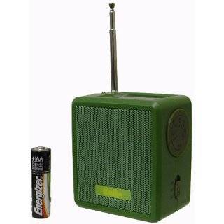 Kaito SB 1059 Mini Hand Crank AM / FM Weather Radio, Green