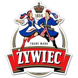  Zywiec Polish Beer Label Car Bumper Sticker Decal 4x3.5 