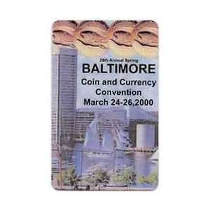 Collectible Phone Card 5m Baltimore Coin & Currency Convention (03 