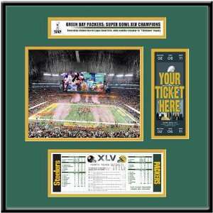   Packers Super Bowl XLV Champions Ticket Frame Jr.