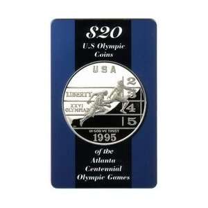 Collectible Phone Card: $20. US Olympic Coin (Atlanta) Olympic Games 