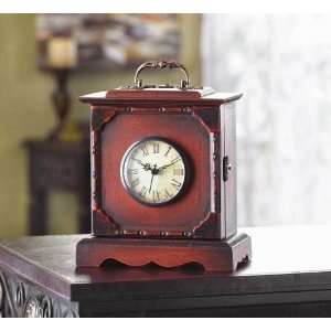  Antique Style Wood Travel Clock: Home & Kitchen