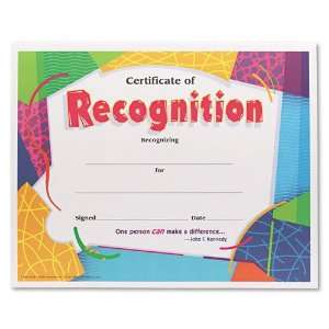  Certificate of Recognition