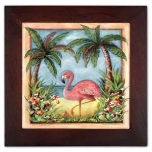  Flamingo Ceramic Wall Decoration: Home & Kitchen
