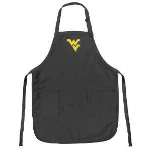  WVU Apron NCAA College Logo Black West Virginia University 