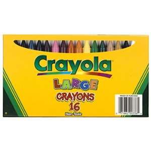  Crayola  Large Crayons, Lift Lid Box, 16 Colors per Box 