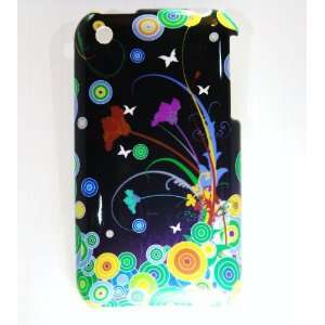  New Midnight Garden Black Flower Design Apple Iphone 3g 