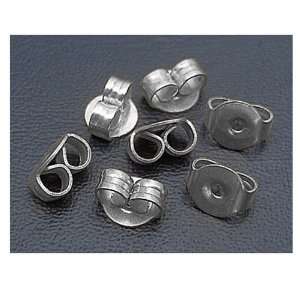 DIY Jewelry Making 25 pcs of Brass Earnuts, Nickel Color, about 4.5mm 