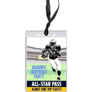  Chargers 2 Colored Football All Star Pass Invitation 