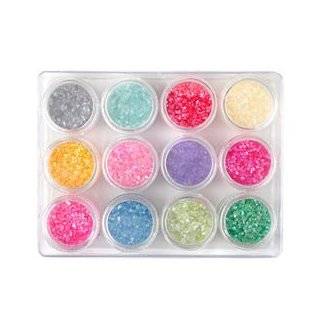 12 Colors Boxed Crushed Shell powder Nail Art Tip Decoration