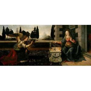  Oil Painting Annunciation Leonardo da Vinci Hand Painted Art 